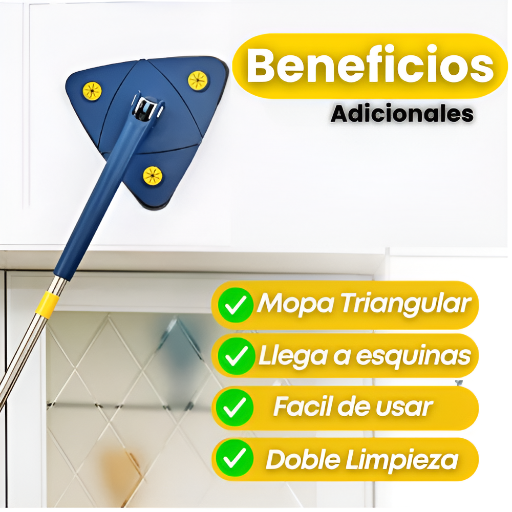 ¡OFERTA 50%OFF Mopa triangular giratoria 360°! - SOLO POR HOY