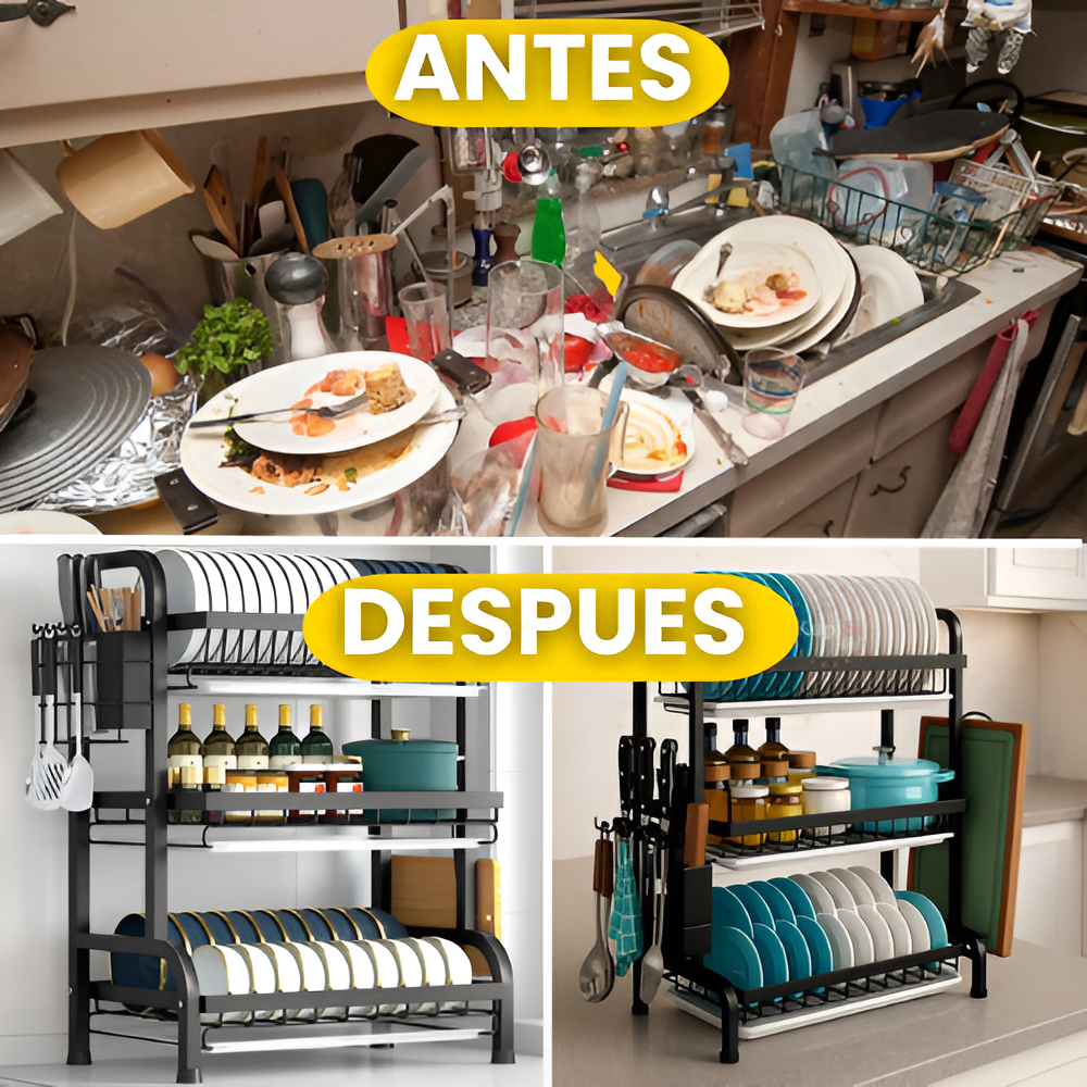 Escurridor de platos de 3 niveles - 50 OFF solo por HOY
