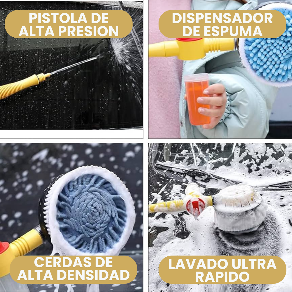 Oferta Unica! CEPILLO ROTATORIO PARA LAVADO DE AUTOS CON DISPENSADOR DE ESPUMA