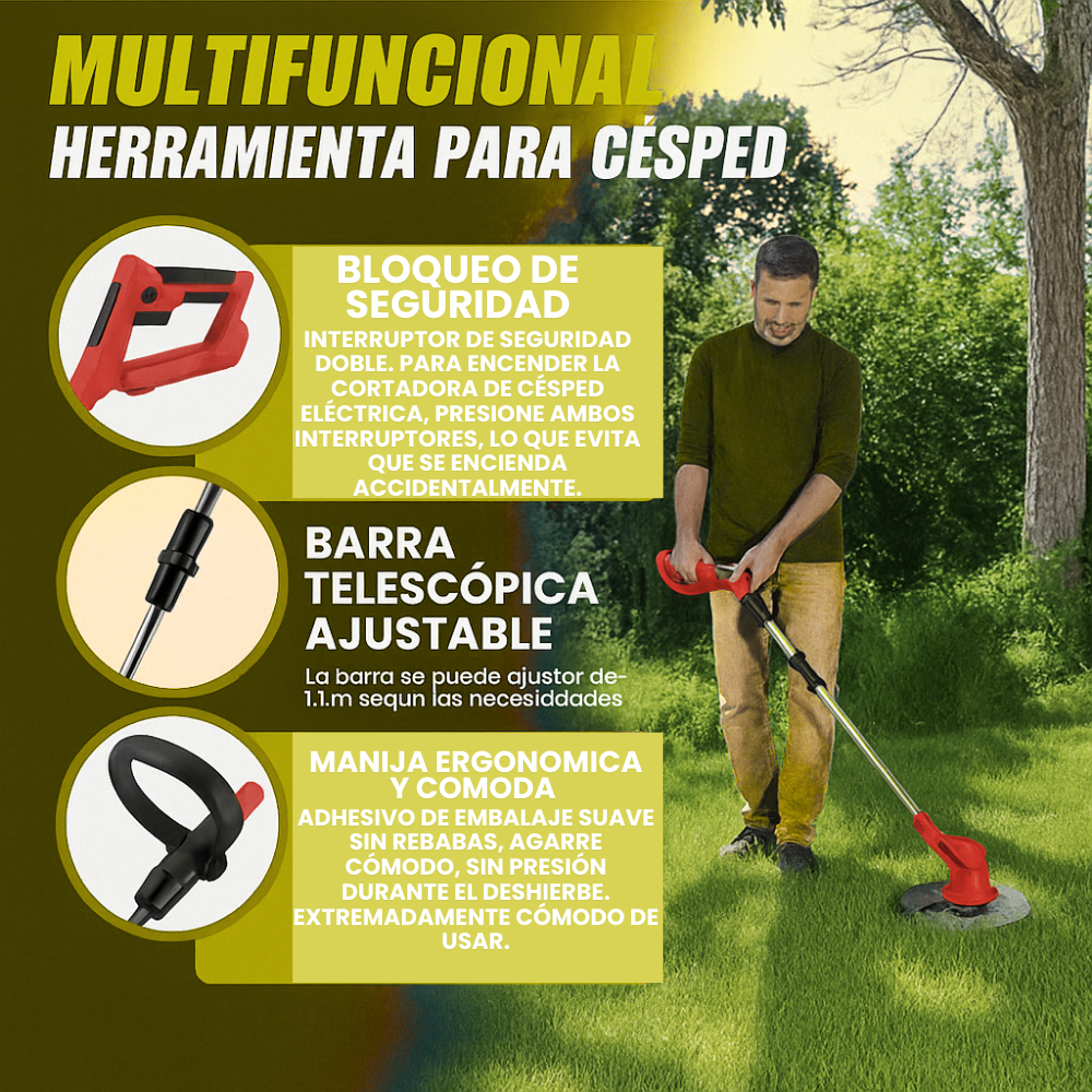 Desbrozadora INALAMBRICA podadora 3 en 1 ¡SUPER OFERTA!