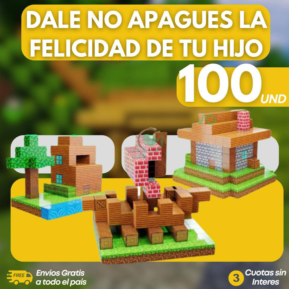 Super Oferta! BLOQUES MAGNETICOS DE MINECRAFT EN 50% OFF + ENVIO GRATIS!