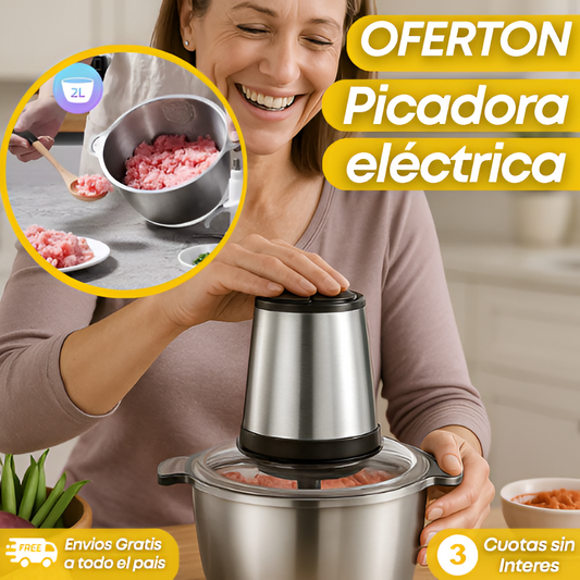 ¡IMPERDIBLE Picadora eléctrica para Carne y Verduras! 5OFF solo por HOY