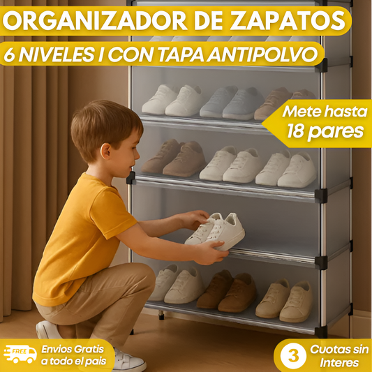 OFERTA ORGANIZADOR DE ZAPATOS I 6 NIVELES I CON TAPA ANTIPOLVO