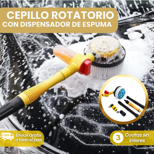 Oferta Unica! CEPILLO ROTATORIO PARA LAVADO DE AUTOS CON DISPENSADOR DE ESPUMA