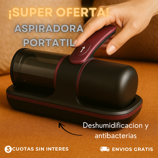 ¡OFERTA! Aspiradora Recargable de Mano Elimina Ácaros